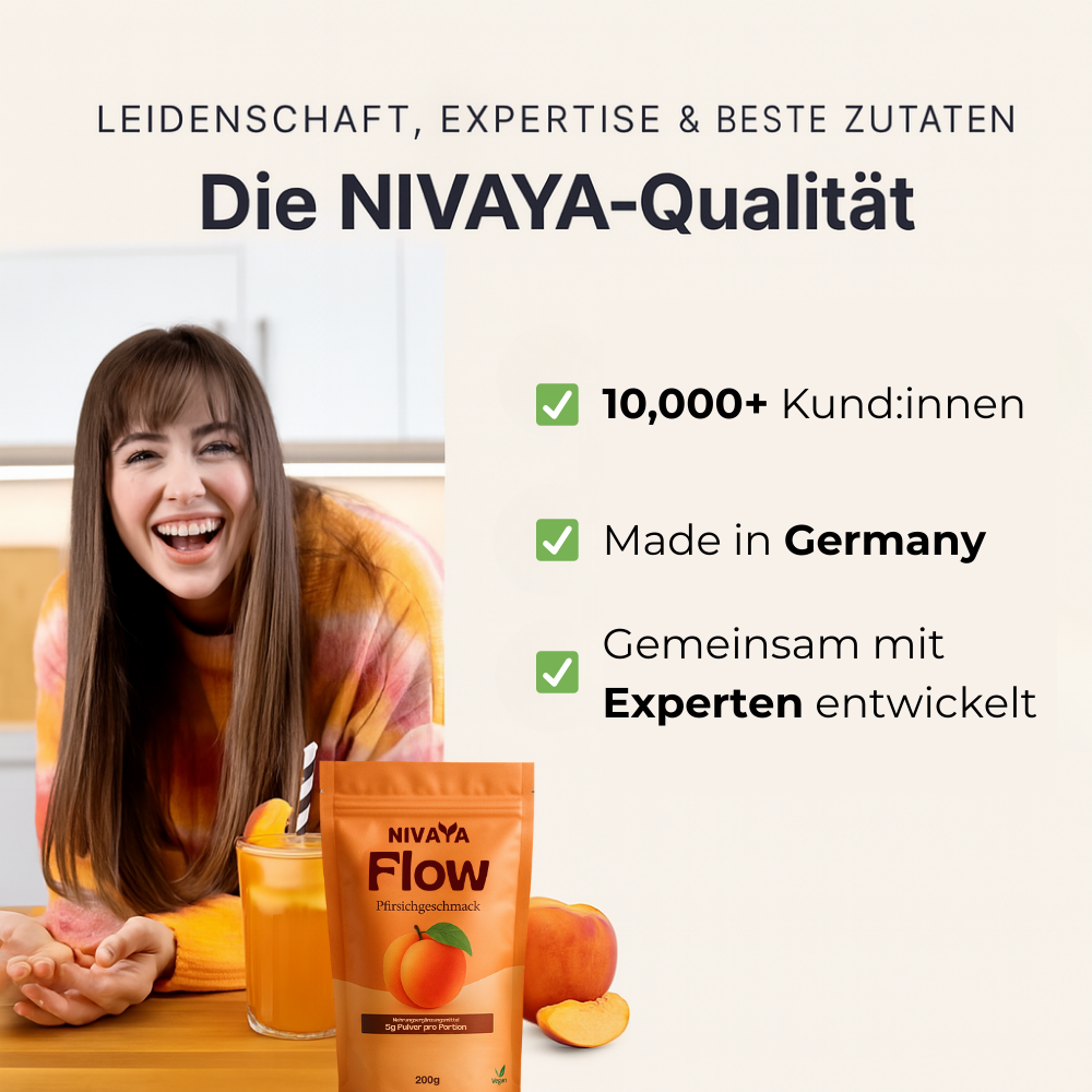 NIVAYA Flow - Konjak-Drink mit Pfirsichgeschmack