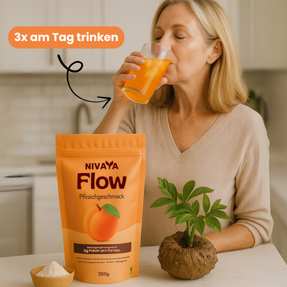 NIVAYA Flow - Konjak-Drink mit Pfirsichgeschmack