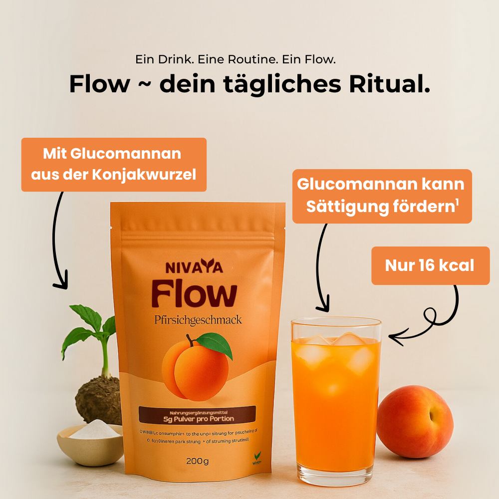 NIVAYA Flow - Konjak-Drink mit Pfirsichgeschmack