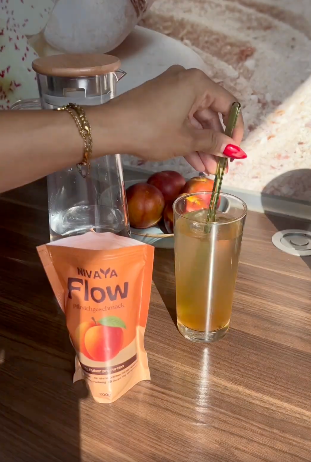 NIVAYA Flow - Konjak-Drink mit Pfirsichgeschmack